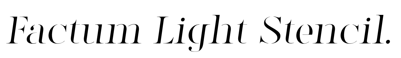 Factum Light Stencil Oblique